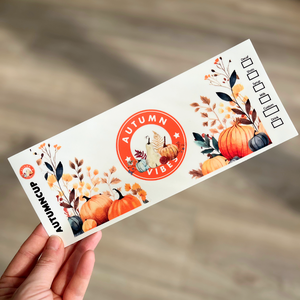 Őszi mintás öntapadó pohárfólia / pohármatrica - AUTUMNCUP (Starbucks pohár) - otthon & életmód - konyhafelszerelés, tálalás - tálalás - pohár - Meska.hu