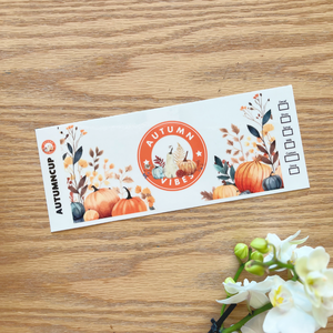 Őszi mintás öntapadó pohárfólia / pohármatrica - AUTUMNCUP (Starbucks pohár) - otthon & életmód - konyhafelszerelés, tálalás - tálalás - pohár - Meska.hu