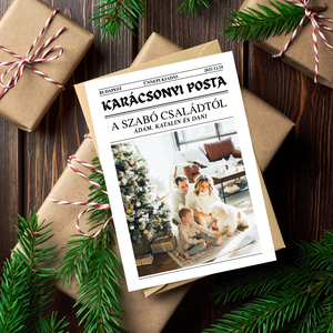 Digitális nyomtatható fényképes újság - Karácsonyi Posta Canva sablon - egyedi és szerkeszthető levél üzenet üdvözlet, Művészet, Grafika & Illusztráció, Digitális, Fotó, grafika, rajz, illusztráció, MESKA