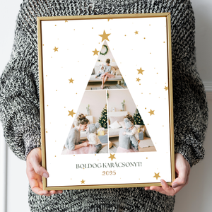 Nyomtatható fényképes karácsonyi képeslap csomag – 5 db kétoldalas Canva sablon - egyedi, szerkeszthető üdvözlet poszter, Művészet, Grafika & Illusztráció, Digitális, Fotó, grafika, rajz, illusztráció, A karácsony egyik legszebb hagyománya a képeslapküldés. Egy kedves üzenet, egy mosolygós családi fo..., MESKA