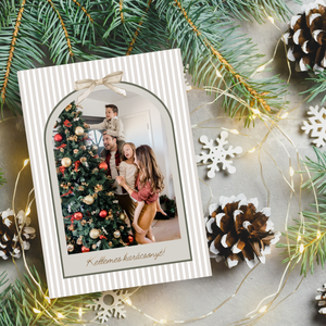 Nyomtatható fényképes karácsonyi képeslap csomag  5 db kétoldalas Canva sablon - egyedi, szerkeszthető üdvözlet poszter - művészet - grafika & illusztráció - digitális - Meska.hu