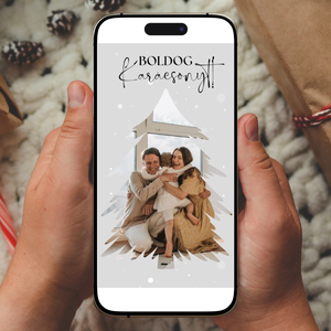 ANIMÁLT KARÁCSONYI KÉPESLAP � zenés, kétoldalas Canva videó sablon egyedi és szerkeszthető üdvözlőlap mobiltelefonra, Művészet, Grafika & Illusztráció, Digitális, Fotó, grafika, rajz, illusztráció, MESKA