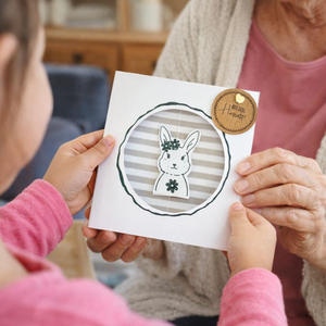 Pörgős húsvéti képeslap PDF sablon � nyomtatható, csináld magad kreatív ajándékkísérő � kreatív DIY papírkártya, nyuszis - művészet - grafika & illusztráció - digitális - Meska.hu