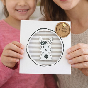 Pörgős húsvéti képeslap PDF sablon � nyomtatható, csináld magad kreatív ajándékkísérő � kreatív DIY papírkártya, nyuszis - művészet - grafika & illusztráció - digitális - Meska.hu