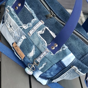 Csupa kék- farmer táska - táska & tok - kézitáska & válltáska - kézitáska - Meska.hu