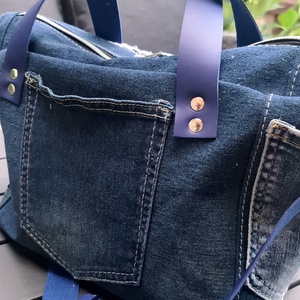 Csupa kék- farmer táska - táska & tok - kézitáska & válltáska - kézitáska - Meska.hu