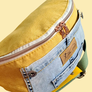 Sárga-kék övtáska - táska & tok - kézitáska & válltáska - kézitáska - Meska.hu