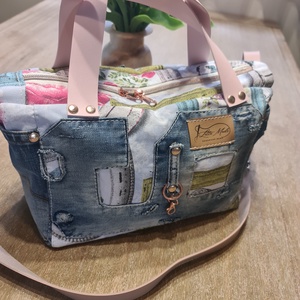 Finom kis stílusú válltáska, Táska & Tok, Kézitáska & válltáska, Vállon átvethető táska, Újrahasznosított alapanyagból készült termékek, Varrás, MESKA