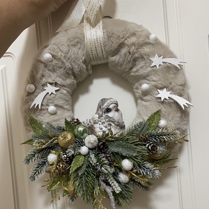 Téli ajtódísz, kopogtató - Meska.hu