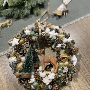 Téli ajtódísz, kopogtató - otthon & életmód - dekoráció - ajtó- és ablak dekoráció - ajtódísz & kopogtató - Meska.hu