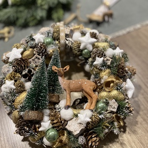 Téli ajtódísz, kopogtató - otthon & életmód - dekoráció - ajtó- és ablak dekoráció - ajtódísz & kopogtató - Meska.hu