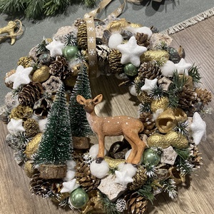 Téli ajtódísz, kopogtató - Meska.hu