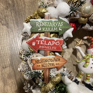 Téli ajtódísz, kopogtató - otthon & életmód - dekoráció - ajtó- és ablak dekoráció - ajtódísz & kopogtató - Meska.hu