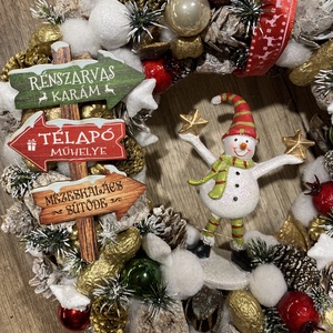 Téli ajtódísz, kopogtató - otthon & életmód - dekoráció - ajtó- és ablak dekoráció - ajtódísz & kopogtató - Meska.hu