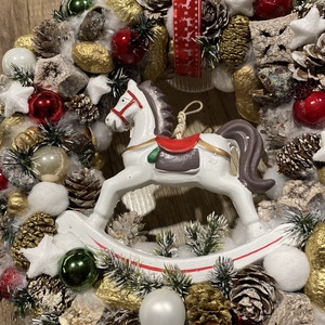 Téli ajtódísz, kopogtató - otthon & életmód - dekoráció - ajtó- és ablak dekoráció - ajtódísz & kopogtató - Meska.hu