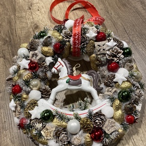 Téli ajtódísz, kopogtató - Meska.hu