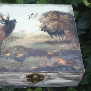 dobozka, Otthon & Életmód, Dekoráció, Asztal és polc dekoráció, Díszdoboz, Decoupage, transzfer és szalvétatechnika, Festészet, MESKA