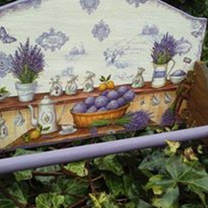 Papírtörlőtartó levendulás, Otthon & Életmód, Konyhafelszerelés, tálalás, Konyhai textil, Konyharuha & Törlőkendő, Decoupage, transzfer és szalvétatechnika, Festészet, MESKA