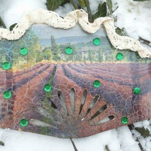 Karneváli legyező levendulás  - ruha & divat - jelmez & álarc - Meska.hu