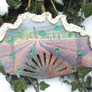 Karneváli legyező levendulás  - ruha & divat - jelmez & álarc - Meska.hu