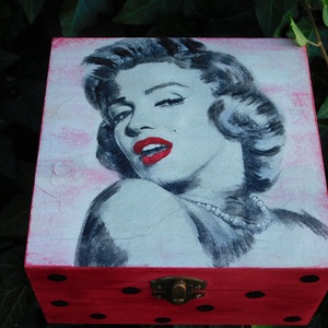 Marilyn Monroe dobozka , Otthon & Életmód, Decoupage, transzfer és szalvétatechnika, Festészet, MESKA