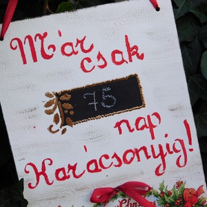 Karácsonyi visszaszámláló - karácsony - adventi díszek - adventi naptár - Meska.hu