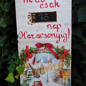 Karácsonyi visszaszámláló - karácsony - adventi díszek - adventi naptár - Meska.hu