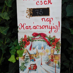 Karácsonyi visszaszámláló - karácsony - adventi díszek - adventi naptár - Meska.hu