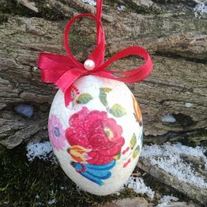 Kalocsai mintás húsvéti tojás  - otthon & életmód - dekoráció - dísztárgy - Meska.hu