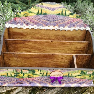 Mediterrán asztali tároló, Otthon & Életmód, Konyhafelszerelés, tálalás, Konyhai dekoráció, Konyhai dísz, Decoupage, transzfer és szalvétatechnika, Festészet, MESKA