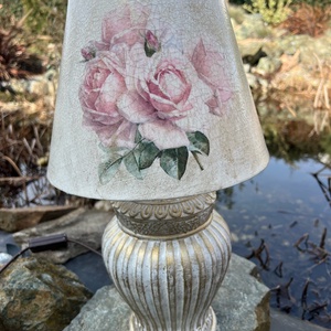 Vintage rózsás lámpa - Meska.hu