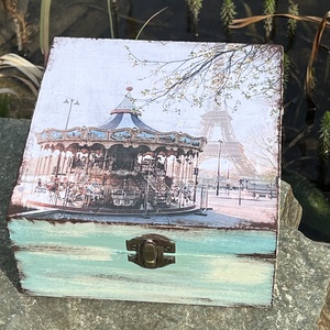 Párizsban járt az ősz , Ékszer, Ékszertartó, Ékszerdoboz, Decoupage, transzfer és szalvétatechnika, MESKA