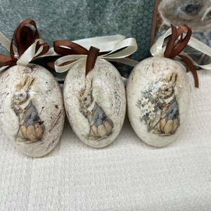 Húsvéti tojás szett , Esküvő, Dekoráció, Asztaldísz, Decoupage, transzfer és szalvétatechnika, Festészet, MESKA