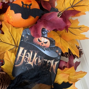Halloween koszorú - otthon & életmód - dekoráció - virágdísz és tartó - koszorú - Meska.hu