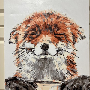 Róka falikép  - művészet - festmény - akril - Meska.hu