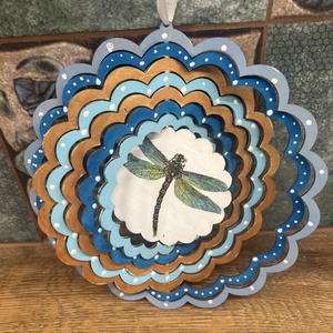 Szitakötős szélforgó - otthon & életmód - dekoráció - ajtó- és ablak dekoráció - ajtódísz & kopogtató - Meska.hu