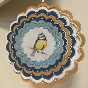 Madárkas szélforgó - karácsony - adventi díszek - adventi ablakdekoráció - Meska.hu