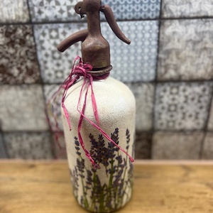 Levendulás szódás üveg  - esküvő - dekoráció - helyszíni dekor - Meska.hu