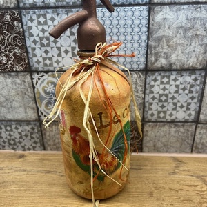 vidéki hangulatú szódás üveg  - otthon & életmód - dekoráció - asztal és polc dekoráció - díszüveg - Meska.hu