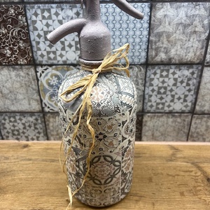 Marokkói mintás szódás üveg  - otthon & életmód - dekoráció - asztal és polc dekoráció - díszüveg - Meska.hu