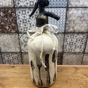 Szódás üveg , Otthon & Életmód, Dekoráció, Asztal és polc dekoráció, Díszüveg, Decoupage, transzfer és szalvétatechnika, MESKA