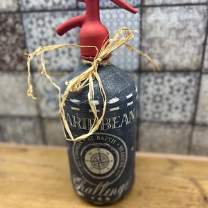 Tengerész stílusu szódás üveg  - otthon & életmód - dekoráció - asztal és polc dekoráció - díszüveg - Meska.hu