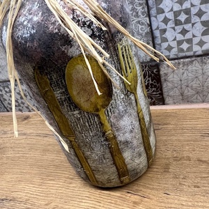 Mintás szódás üveg - otthon & életmód - dekoráció - asztal és polc dekoráció - díszüveg - Meska.hu