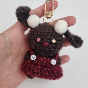 Horgolt Kulcstartó Nyuszi - táska & tok - kulcstartó & táskadísz - kulcstartó - Meska.hu