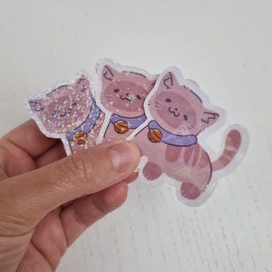 Holografikus Cicás Matrica - otthon & életmód - papír, írószer - matrica, matrica csomag - Meska.hu