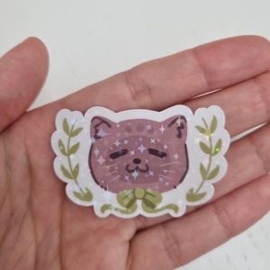 Holografikus Cicás Matrica, Otthon & Életmód, Papír, írószer, Matrica, matrica csomag, Fotó, grafika, rajz, illusztráció, MESKA