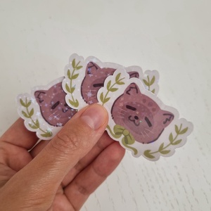 Holografikus Cicás Matrica - otthon & életmód - papír, írószer - matrica, matrica csomag - Meska.hu