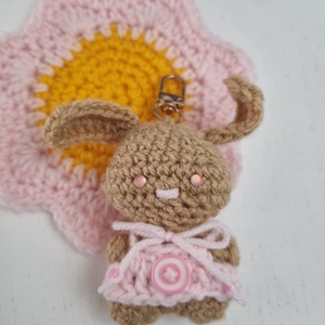 Horgolt Kulcstartó Nyuszi, Táska & Tok, Kulcstartó & Táskadísz, Kulcstartó, Horgolás, MESKA