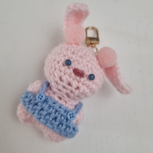 Horgolt Kulcstartó Nyuszi - táska & tok - kulcstartó & táskadísz - kulcstartó - Meska.hu
