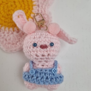 Horgolt Kulcstartó Nyuszi, Táska & Tok, Kulcstartó & Táskadísz, Kulcstartó, Horgolás, MESKA